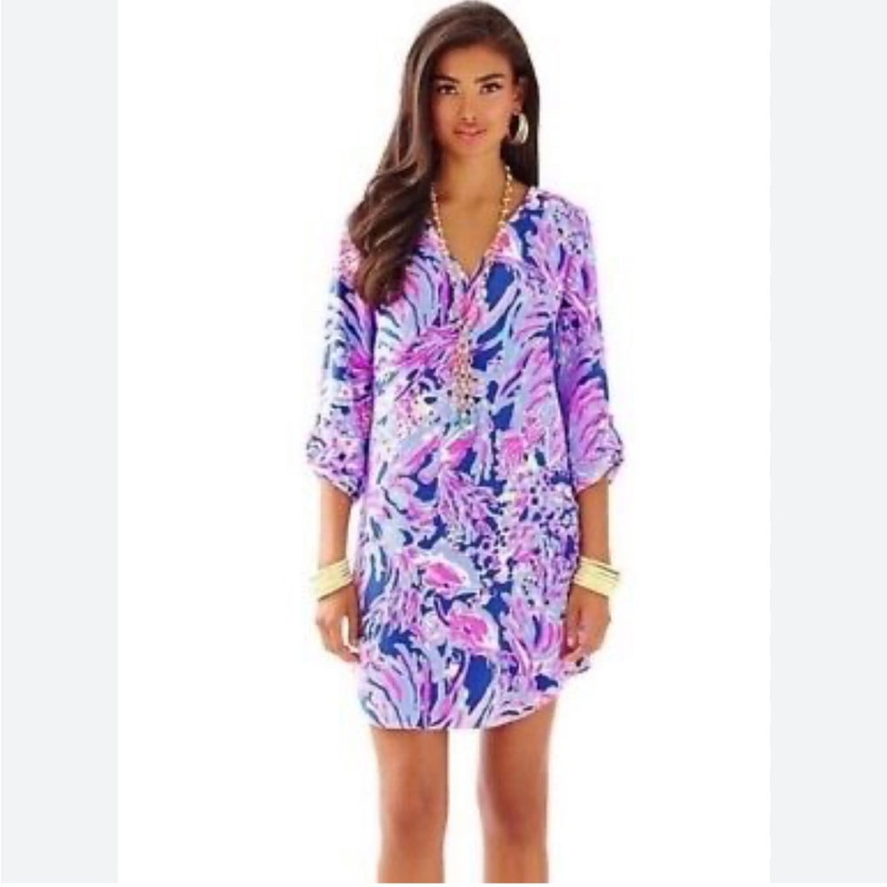 Lilly Pulitzer Arielle Tunic Dress in Shrimply Chic in Size Small